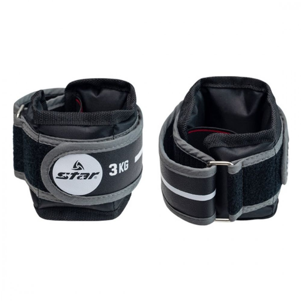 Star Sports Easy Weight Wrist and Ankle Weights 3KG Set (1.5kg x 2) EU322-30 Durable Oxford Fabric with Double Secure Straps for Fitness Training Running